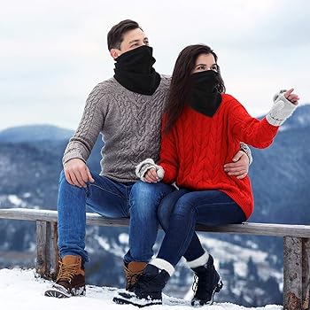 3 Pieces Neck Warmer Gaiter with Adjustable Strap Neck